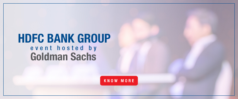 HDFC Bank Group Goldman Sachs Banner